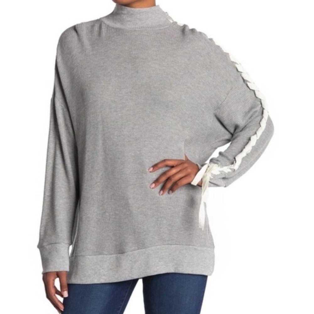 Free people womens snow drift lace up sweater‎